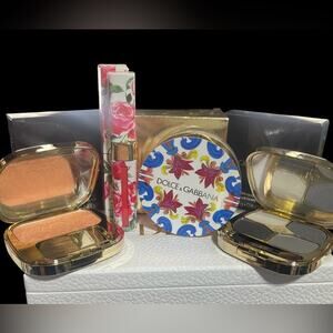 Dolce & Gabbana Lipstick, Eyeshadow, Blush and Setting Powder 4 Piece set